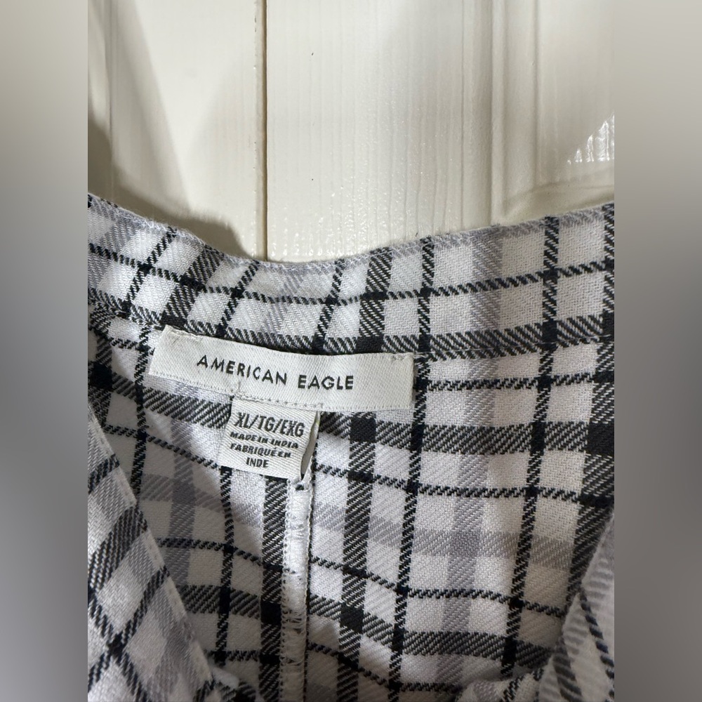 American Eagle Women’s Plaid Overall Mini Dress - Picture 3 of 7